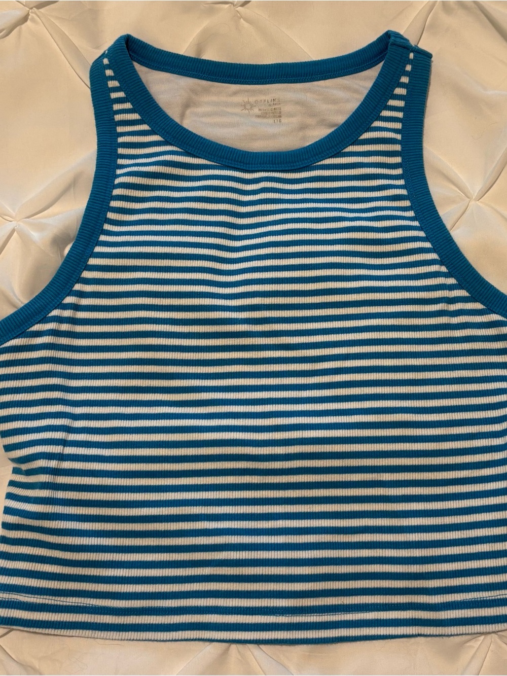 Offline by Aerie Let’s Stretch Ringer Tank Top, Size Large